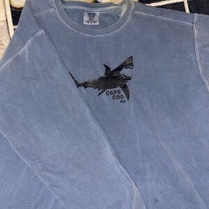 Cape Cod MA dusty blue crewneck